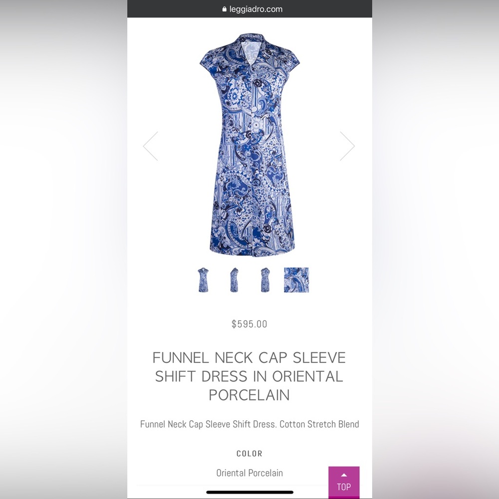 NWOT Leggiadro oriental pattern shift dress - $595 MSRP